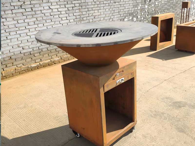 Corten Steel BBQ Grill Insert