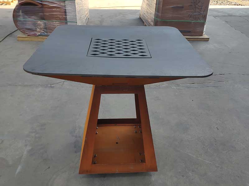 Corten Steel BBQ Grill Chimney