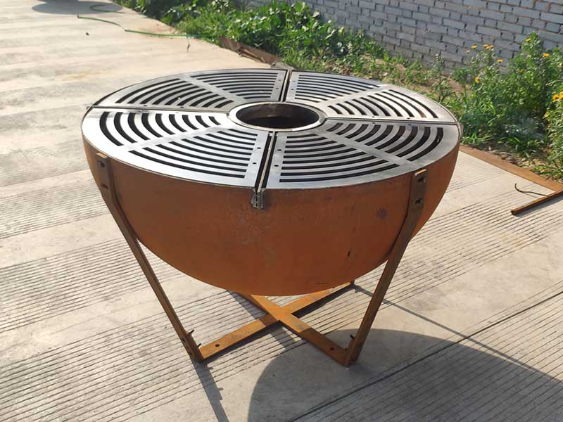 Large Corten Steel BBQ Grill Supplier