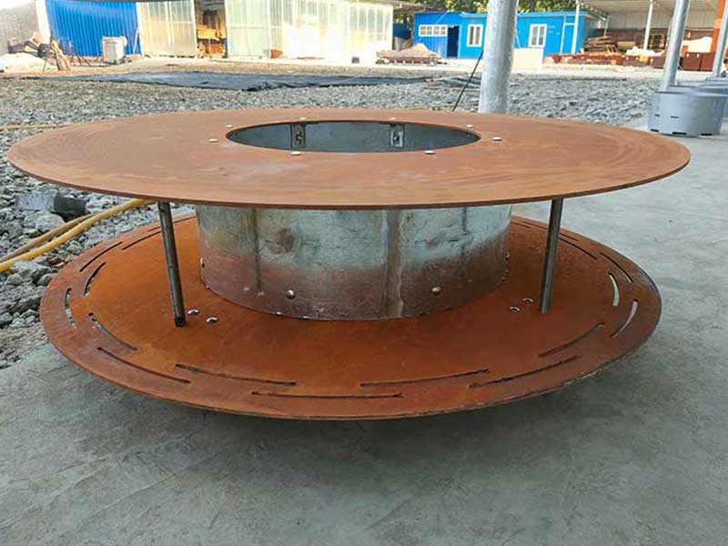 Corten Steel BBQ Grill Backsplash