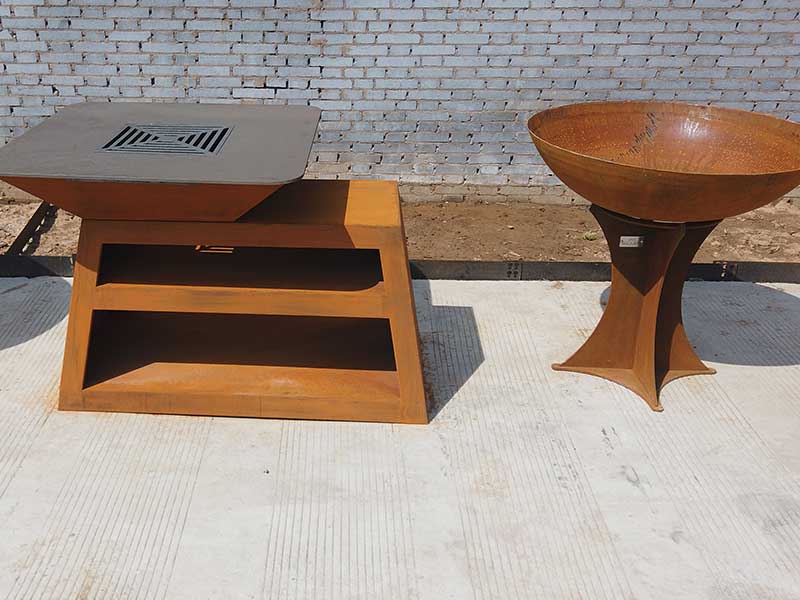 Corten Steel BBQ Grill Cover